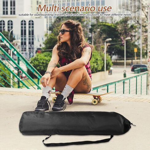 Skateboard Sling Bag Waterproof 600d Oxford Cloth Large Skateboard Storage Backpack with Double Shoulder Straps for Outdoor Sports and Travel in Kuwait