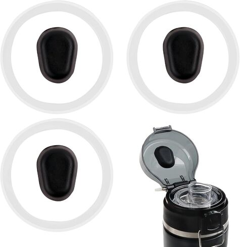 مجموعة الحشية البديلة وسدادة التسرب المتوافقة مع سلسلة THERMOS ICON SERIES، وزجاجة مياه سعة 24 أونصة مع صنبور، و3 حشوات بديلة و3 سدادات للتسرب in Kuwait