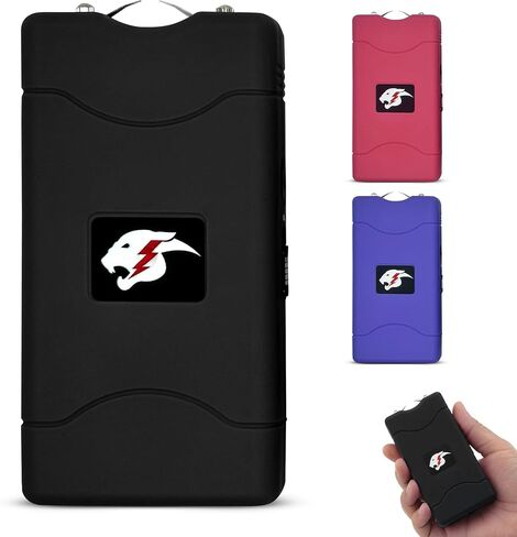 مسدس الصاعقة الصغير من FURY - دفاع عن النفس عالي التحمل مع حقيبة حمل بمصباح LED وحلقة حزام وشحن مباشر إلى الحائط in Kuwait