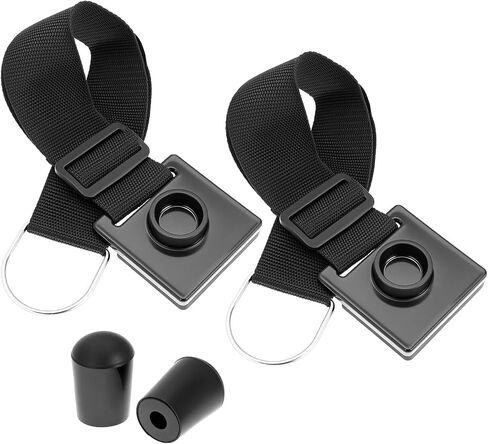QWORK Cello Endpin Anchor Non Slip Stopper, 2 Pcs Adjustable Strap 14-27 in with D-Ring Metal & Rubber End Pin Protector Tips, Antiskid Device for Cello Practice Stage in Saudi Arabia