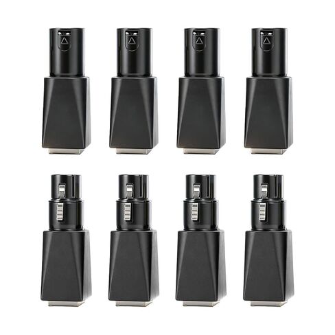 4 PCS DMX to RJ45 Connector Male/Fmale 3-Pin XLR Adapter Plug, This Adapter Can Use Any Cat-5 Ethernet Cable As A Dmx512 Cable, Black in Saudi Arabia