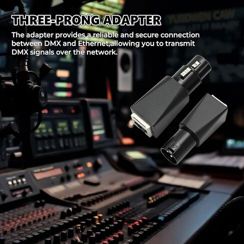 4 PCS DMX to RJ45 Connector Male/Fmale 3-Pin XLR Adapter Plug, This Adapter Can Use Any Cat-5 Ethernet Cable As A Dmx512 Cable, Black in Saudi Arabia