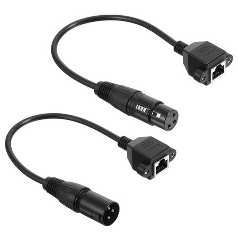 كابل محول أنثى XLR 3pin إلى RJ45، زوج واحد من موصل إيثرنت XLR ذكر إلى RJ45 موصل شبكة DMX تمديد إيثرنت لإضاءة LED ومكبرات الصوت والخلاطات والآلات الموسيقية، 1.1 قدم in Saudi Arabia