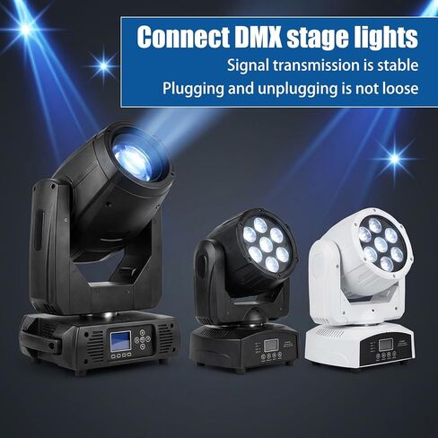 كابل محول أنثى XLR 3pin إلى RJ45، زوج واحد من موصل إيثرنت XLR ذكر إلى RJ45 موصل شبكة DMX تمديد إيثرنت لإضاءة LED ومكبرات الصوت والخلاطات والآلات الموسيقية، 1.1 قدم in Saudi Arabia