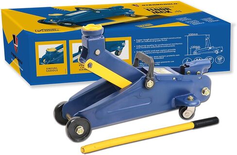 Stronghold 2-Ton Trolley Jack – Heavy-Duty Hydraulic Floor Jack with Safety Valve - 5-1/8" to 12-3/4" Lift Range - Steel Construction - Meets ASME/PASE Standards in Saudi Arabia