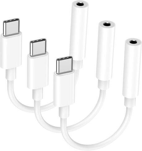 [معتمد من MFi] عبوتان من محول سماعة الرأس لهاتف iPhone 17، USB من النوع C إلى 3.5 مم أنثى محول مقبس سماعة الرأس Aux Audio Dongle متوافق مع Apple iPhone 17/17Air/17Pro/16/16Pro/Pro/15/15 Pro/15 Pro Max in Kuwait