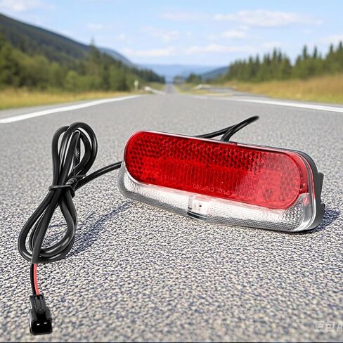 ضوء خلفي متوافق مع Ebike | 10V-60V SM موصل مقاوم للماء ضوء الفرامل LED ث / 38.3 "كابل | ضوء تحذير السلامة عالية السطوع لمحركات BAFANG منتصف / المحور | ملحقات الدراجة ركوب الليل in Kuwait
