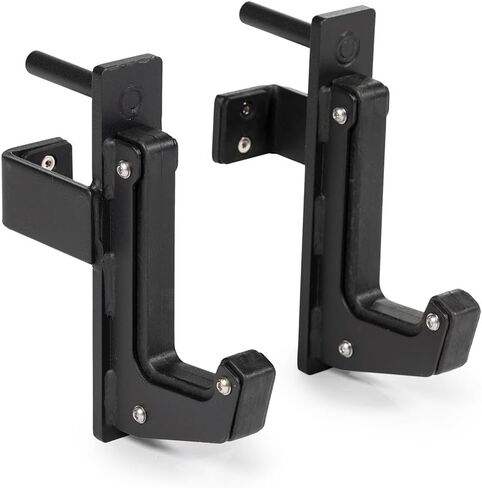 Titan Fitness T-3 Series Power Rack Sandwich J-Hooks, 1000 LB Rackable Capacity, Fits 2" x 3" Rack Uprights with 11/16" Holes, UHMW Protective Liners, Barbell Holder for Squat & Bench Press in Kuwait