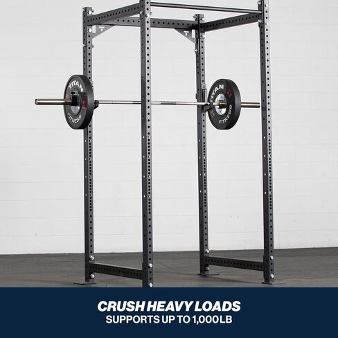 Titan Fitness T-3 Series Power Rack Sandwich J-Hooks, 1000 LB Rackable Capacity, Fits 2" x 3" Rack Uprights with 11/16" Holes, UHMW Protective Liners, Barbell Holder for Squat & Bench Press in Kuwait