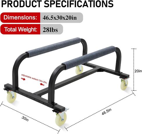 Watercraft PWC Dolly, Jet Ski Stand PWC Cart for Moving Watercraft, Adjustable Bunks with 4 Casters & 2 Brakes, Heavy-Duty Jet Ski Cart for Kayaks, Jet Skis, Speedboats in Kuwait