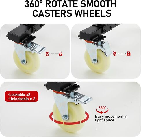 Watercraft PWC Dolly, Jet Ski Stand PWC Cart for Moving Watercraft, Adjustable Bunks with 4 Casters & 2 Brakes, Heavy-Duty Jet Ski Cart for Kayaks, Jet Skis, Speedboats in Kuwait