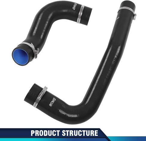 PIT66 Front Lower Upper Red Radiator Silicone Hoses Compatible with 2003-2010 Dodge Ram 2500 3500 Cummins 5.9L/6.7L Diesel in Saudi Arabia