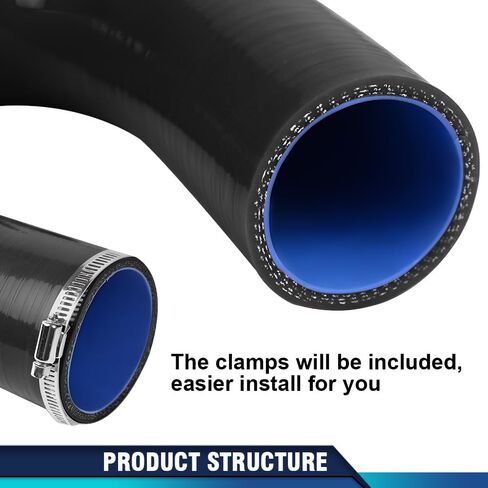 PIT66 Front Lower Upper Red Radiator Silicone Hoses Compatible with 2003-2010 Dodge Ram 2500 3500 Cummins 5.9L/6.7L Diesel in Saudi Arabia