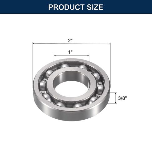 R16-OPEN محامل الكرات ذات الأخدود العميق، ID 1" x OD 2" x العرض 3/8" النوع المفتوح محمل كروي من الصلب الكروم الصلب الكروم Z2 رافعة مسبقًا 4 قطع in Saudi Arabia
