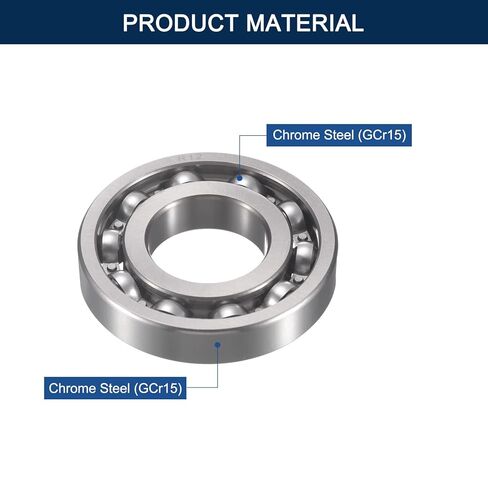 R16-OPEN محامل الكرات ذات الأخدود العميق، ID 1" x OD 2" x العرض 3/8" النوع المفتوح محمل كروي من الصلب الكروم الصلب الكروم Z2 رافعة مسبقًا 4 قطع in Saudi Arabia