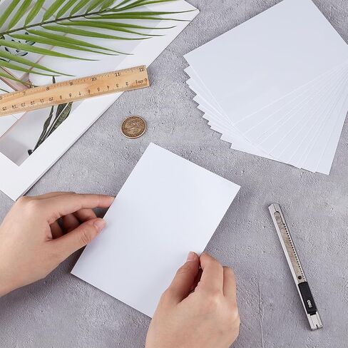 OLYCRAFT 12 Sheets White ABS Plastic Sheet 5.9x3.9 Inch ABS Plastic Panel 0.5mm Thick Hard Plastic Sheet Polystyrene Flexible Plastic Board Sheet for Building Model Material Supplies in Saudi Arabia