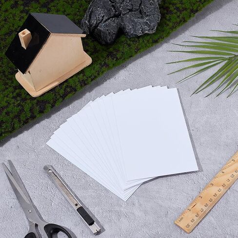 OLYCRAFT 12 Sheets White ABS Plastic Sheet 5.9x3.9 Inch ABS Plastic Panel 0.5mm Thick Hard Plastic Sheet Polystyrene Flexible Plastic Board Sheet for Building Model Material Supplies in Saudi Arabia