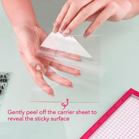 Photopolymer Grip Mat with Printed Guides for Stamping, Multi-Use Non-Slip Sticky Mats Fit in Stamp Positioning Tool for Card Making Hold Your Cardstock in Place When Stamping, Stencil (6 X 6 inch) in Saudi Arabia