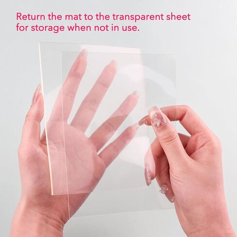 Photopolymer Grip Mat with Printed Guides for Stamping, Multi-Use Non-Slip Sticky Mats Fit in Stamp Positioning Tool for Card Making Hold Your Cardstock in Place When Stamping, Stencil (6 X 6 inch) in Saudi Arabia