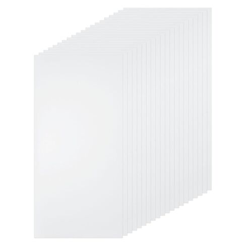 HARFINGTON 20 قطعة من الألواح البلاستيكية الشفافة مقاس 8 بوصة × 4 بوصة × 0.01 بوصة من ألواح صفائح PVC المرنة الشفافة مع ورق واقي للعلامات التي تصنعها بنفسك مشاريع العرض الحرفية وإطارات الصور in Saudi Arabia