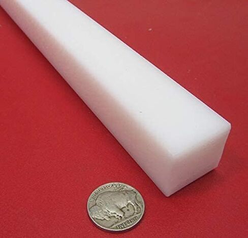 شريط مربع أبيض HDPE (البولي إيثيلين عالي الكثافة) 1.00 بوصة (1 بوصة) × 1.00 بوصة (1 بوصة) × 48 بوصة قطعة واحدة in Saudi Arabia