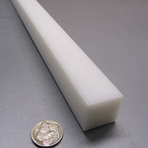 شريط مربع أبيض HDPE (البولي إيثيلين عالي الكثافة) 1.00 بوصة (1 بوصة) × 1.00 بوصة (1 بوصة) × 48 بوصة قطعة واحدة in Saudi Arabia