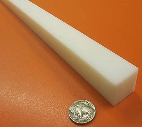 شريط مربع أبيض HDPE (البولي إيثيلين عالي الكثافة) 1.00 بوصة (1 بوصة) × 1.00 بوصة (1 بوصة) × 48 بوصة قطعة واحدة in Saudi Arabia