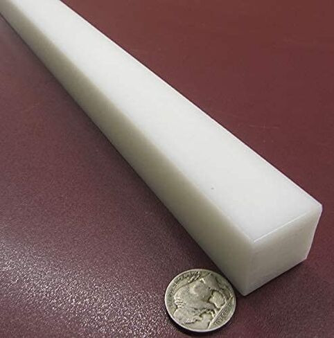 شريط مربع أبيض HDPE (البولي إيثيلين عالي الكثافة) 1.00 بوصة (1 بوصة) × 1.00 بوصة (1 بوصة) × 48 بوصة قطعة واحدة in Saudi Arabia
