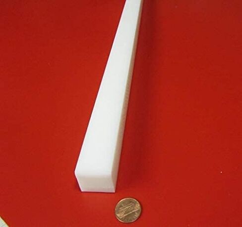 شريط مربع أبيض HDPE (البولي إيثيلين عالي الكثافة) 1.00 بوصة (1 بوصة) × 1.00 بوصة (1 بوصة) × 48 بوصة قطعة واحدة in Saudi Arabia