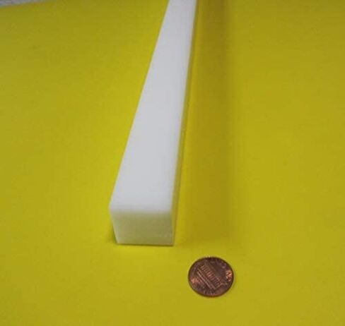 شريط مربع أبيض HDPE (البولي إيثيلين عالي الكثافة) 1.00 بوصة (1 بوصة) × 1.00 بوصة (1 بوصة) × 48 بوصة قطعة واحدة in Saudi Arabia