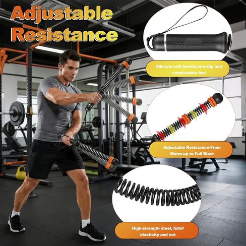 Portable Adjustable Cordless Weighted Battle Rope, Silent Home Gym Fitness Equipment, Low-Impact Full-Body Workout for HIIT Cardio Strength Training Men Women with Storage Bag (Black) in Saudi Arabia