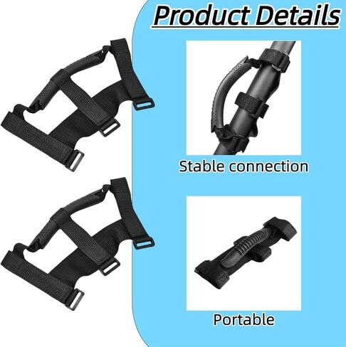 2 PCS Universal Scooter Carry Strap Heavy-Duty Nylon Handles for Electric Scooter Portable Transport and Basket Attachment Adjustable Hand Carry Strap Extender in Kuwait