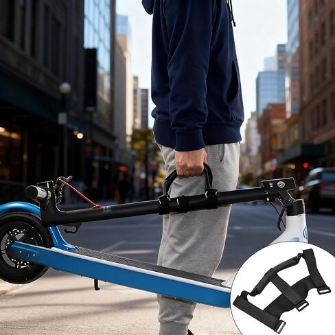 2 PCS Universal Scooter Carry Strap Heavy-Duty Nylon Handles for Electric Scooter Portable Transport and Basket Attachment Adjustable Hand Carry Strap Extender in Kuwait