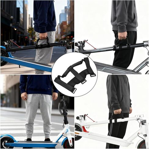 2 PCS Universal Scooter Carry Strap Heavy-Duty Nylon Handles for Electric Scooter Portable Transport and Basket Attachment Adjustable Hand Carry Strap Extender in Kuwait
