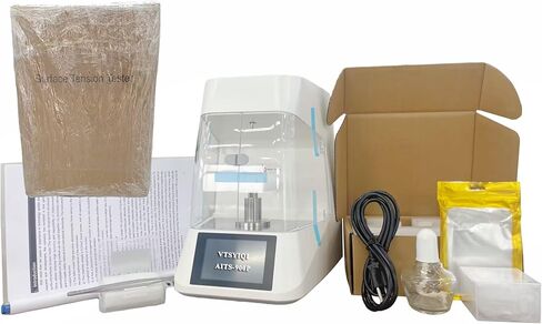 Automatic Interfacial Tensiometer Liquid Surface Tension Meter With ASTM D-971 Standard Accuracy 0.1mN/m Platinum Plate Measuring Range 0 to 1000mN/m For Food Oil Paint Test in Kuwait