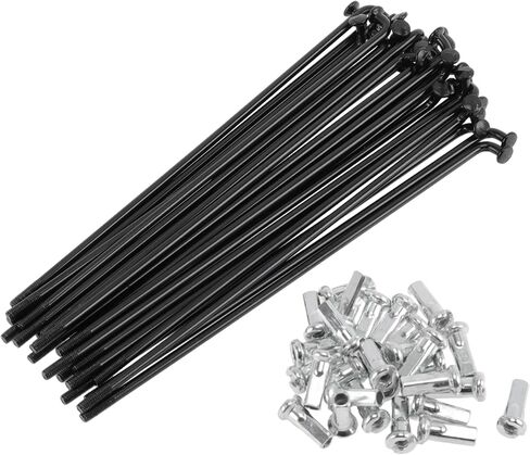 28 Set 12G Bicycle Spoke 123 mm Bike Wheel Spoke Carbon Steel Black in Saudi Arabia