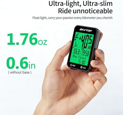 كمبيوتر GPS للدراجة كمبيوتر لاسلكي لركوب الدراجات مع دعم 9 لغات، 2.4 بوصة عداد سرعة LCD سهل القراءة، مقاوم للماء IPX7، بدء التشغيل التلقائي MPH KMH للدراجة الجبلية على الطرق in Saudi Arabia