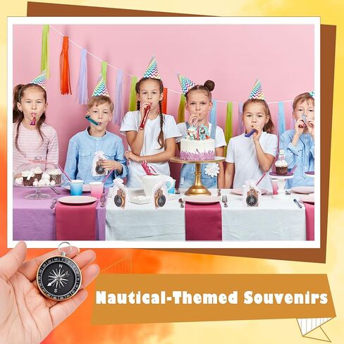 90 Pcs Compasses Wedding Party Favors Set Mini Compass Souvenir Nautical with Tags and Organza Bag for Birthday Travel Party Souvenir in Kuwait
