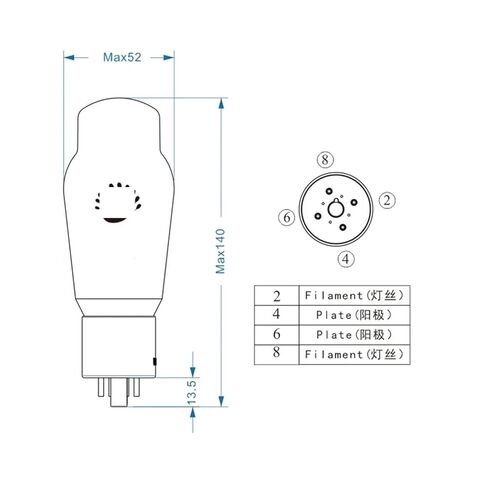 1PCS 1:1 Replica WE274B Vacuum Tube Replacement 5U4G 5Z3P 274B in Saudi Arabia