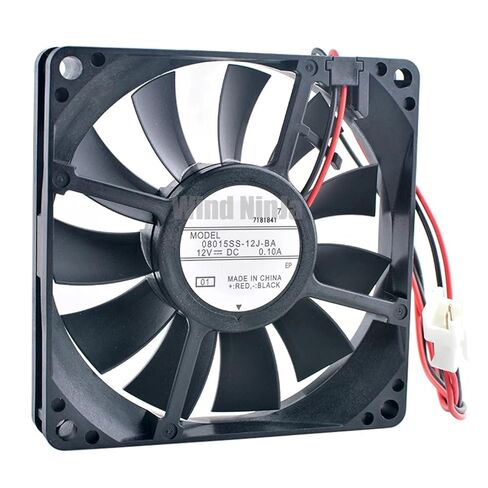08015SS-12J-BA 8 سنتيمتر 80 مللي متر مروحة 80x80x15 مللي متر DC12V 0.10A 2 خطوط مروحة التبريد برودة لمحرك الثلاجة in Saudi Arabia