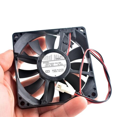 08015SS-12J-BA 8 سنتيمتر 80 مللي متر مروحة 80x80x15 مللي متر DC12V 0.10A 2 خطوط مروحة التبريد برودة لمحرك الثلاجة in Saudi Arabia