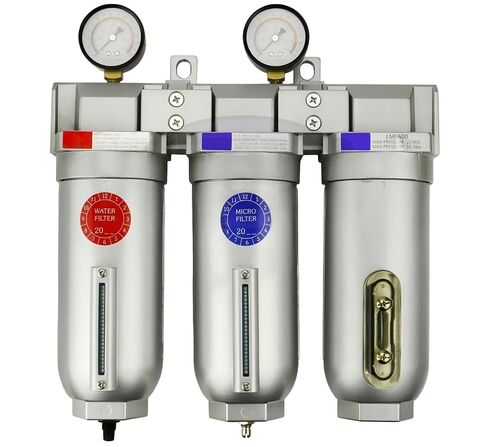 FFLM968 1" Inline Compressed Air Filter Unit - for Compressed Air Treatment Parts Replacement- Compressed Air Filter Desiccant Dryer Moisture Separator Trap Combo- L11.5" H 13.5" W 4.5" 225 PSI Silver in Saudi Arabia