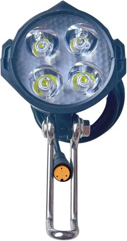 Ebike LED المصباح 3 دبوس أنثى موصل مقاوم للماء فائقة السطوع 12W 300 لوكس ليلة ركوب الخيل الأمامي ضوء مع القرن تحذير ل48V 36V دراجة جبلية قابلة للطي وسكوتر الإلكترونية in Saudi Arabia