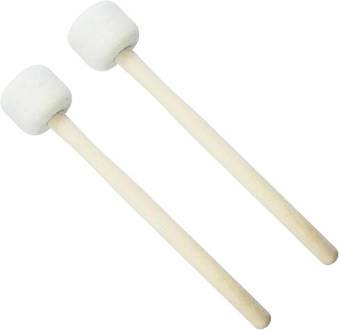 CashBeat 2Pcs 13" Wool Felt Drum Mallets, Anti-Slip Bass Percussion Sticks, Snare Drum Beater Accessories for Drummers, Band Musicians, Beige in Saudi Arabia