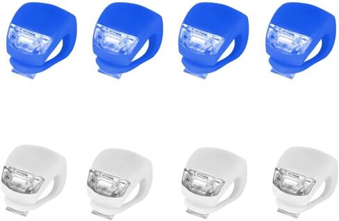 8 Pcs LED Lights Bicycle Bike Waterproof Frog Head Rear Tail Light Set for Road/Mountain Bicycle, Cycling Safety in Saudi Arabia