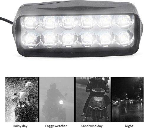 مصباح أمامي Ebike 48V 36V، 12V-80V متوافق، مصباح أمامي LED عالمي للدراجات النارية، مصباح دراجة كهربائية عالي السطوع لتحويل الدراجة ثلاثية العجلات in Saudi Arabia