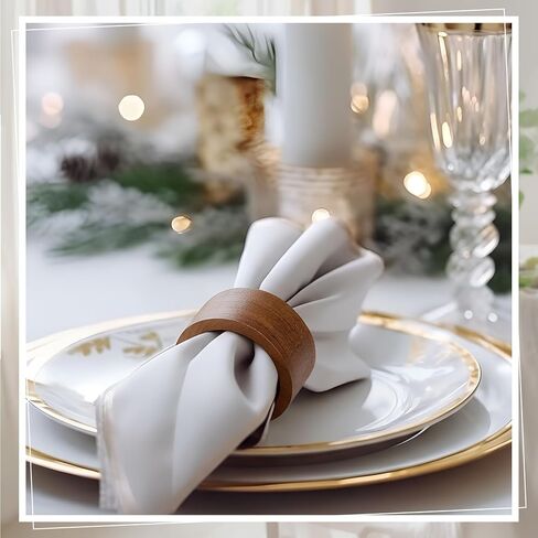 Zhehao 100 Pcs Wood Napkin Rings Bulk Acacia Brown Table Napkin Holder Buckles for Easter Wedding Dinner Holiday Table Decoration in Saudi Arabia