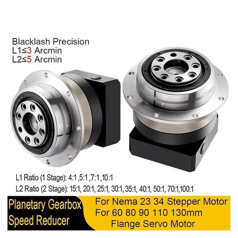 High Precision Helical Gear Reducer Circular Disk Output for Nema 23 34 Stepper Motor 60 80 90 110 130mm Servo Motor(PLX060 8mm Input,Speed Ratio 7 to 1) in Saudi Arabia