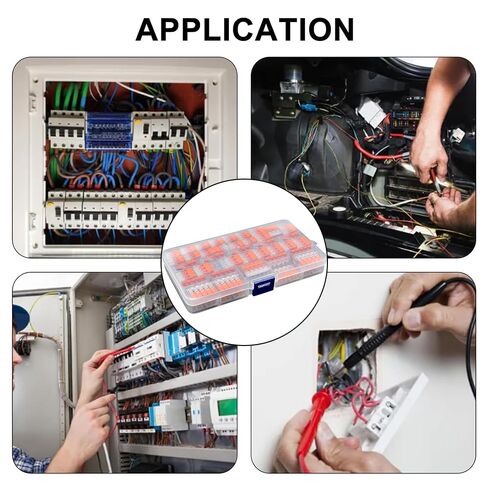 90pcs/kit Quick-Release Wire Connector TemminalBlocks,2/3/5 Pin Lever-Nut, Reusable CopperElectrode,PVC Insulated,for Home ElectricalConnections,with Storage Case, Wire ConnectionBlocks in Saudi Arabia