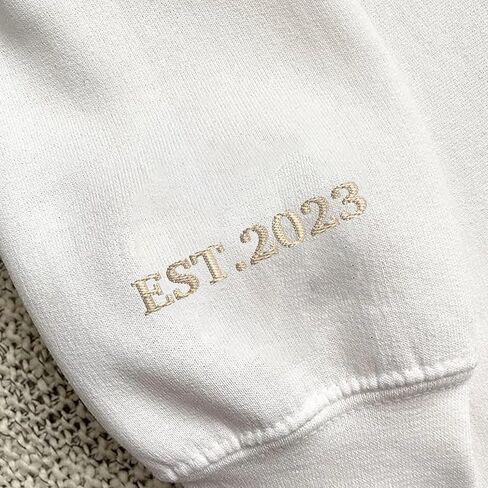 GodLover Personalized Embroidered Rainbow Sweatshirt, Custom Text On Sleeve, Teacher Gift in Kuwait